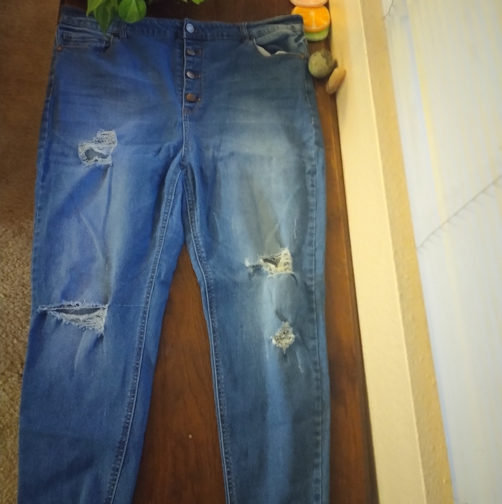 Sapphire ink button up jeans